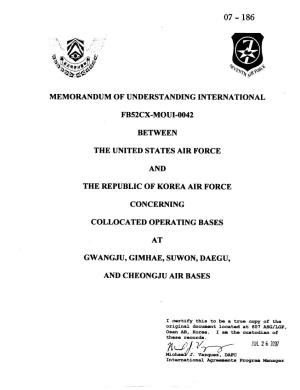Memorandum of Understanding International