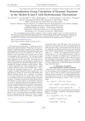 Renormalization Group Calculation of Dynamic Exponent in the Models E and F with Hydrodynamic Fluctuations M