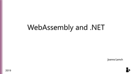 Webassembly and .NET