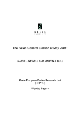 The Italian General Election of May 2001*