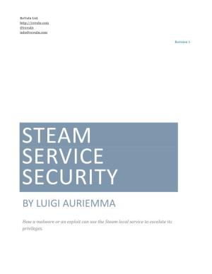 Steam Service Security by Luigi Auriemma