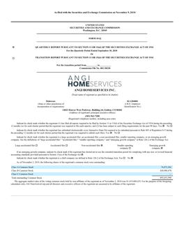 ANGI HOMESERVICES INC. (Exact Name of Registrant As Specified in Its Charter)