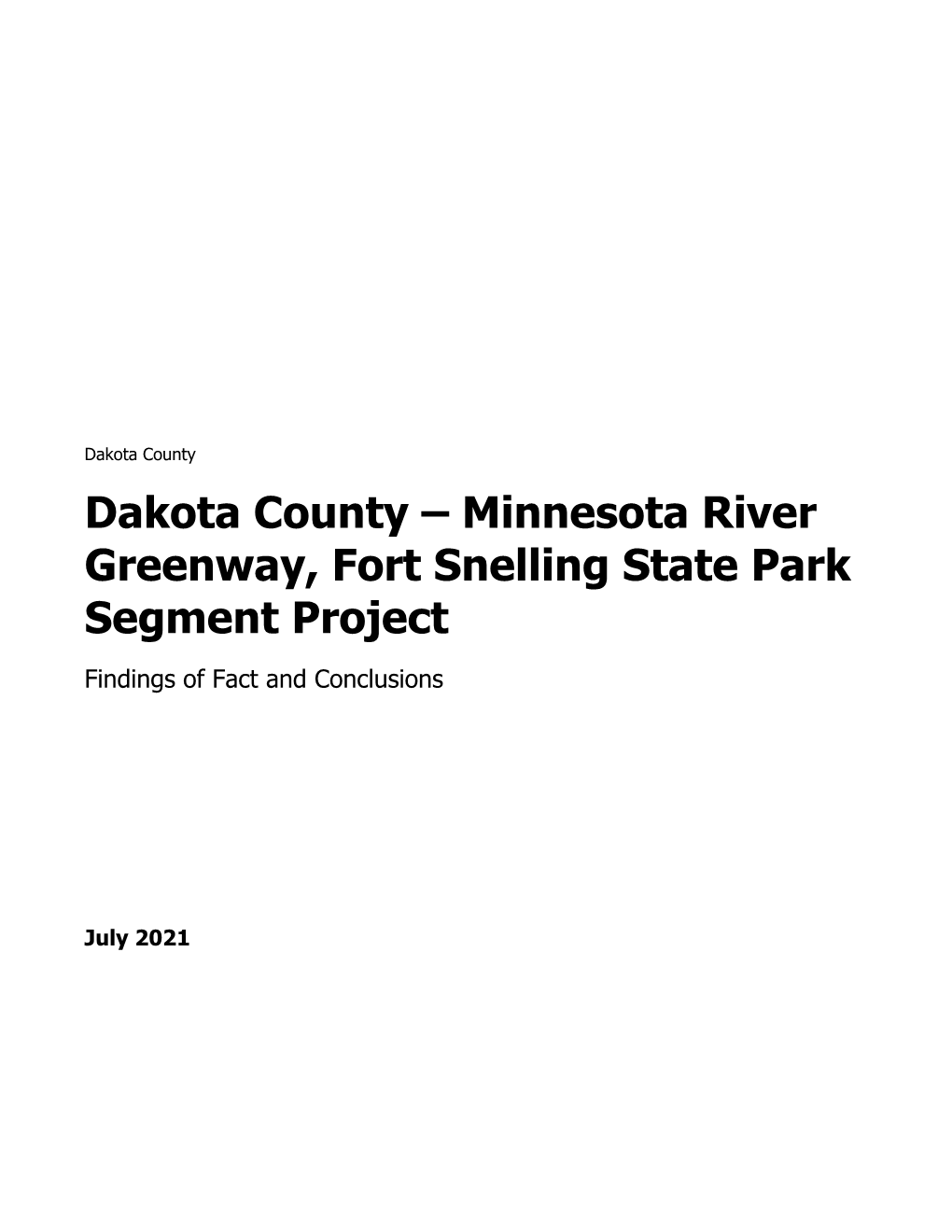 Minnesota River Greenway, Fort Snelling State Park Segment Project