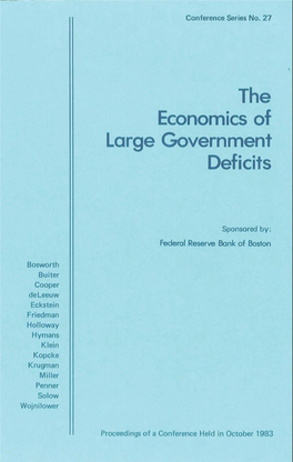 The Economics of Large Government Deficits