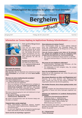 Mitteilungsblatt Gemeinde Bergheim