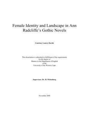 Female Identity and Landscape in Ann Radcliffe's Gothic Novels