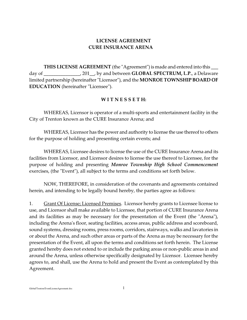 GLOBAL SPECTRUM, L.P., a Delaware Limited Partnership (Hereinafter 