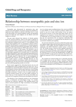 Relationship Between Neuropathic Pain and Zinc