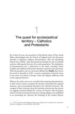 The Quest for Ecclesiastical Territory – Catholics and Protestants