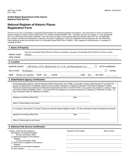 National Register of Historic Places Registration Form