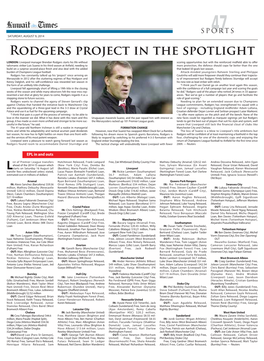 Rodgers Project in the Spotlight