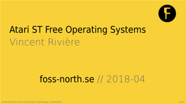 Atari ST Free Operating Systems Vincent Rivière