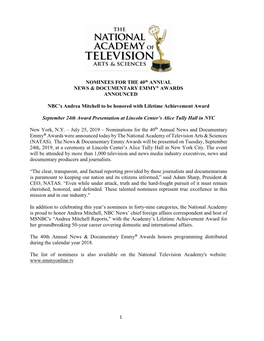 News & Documentary Emmy Award