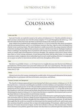 ESV Study Bible: Colossians Excerpt