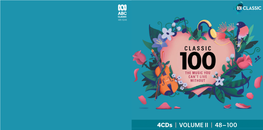 4Cds | VOLUME II | 48–100 CLASSIC the MUSIC YOU 100 CAN’T LIVE WITHOUT