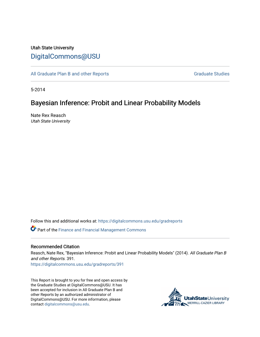 Bayesian Inference: Probit and Linear Probability Models