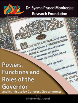 Powers, Functions and Roles of the Governor