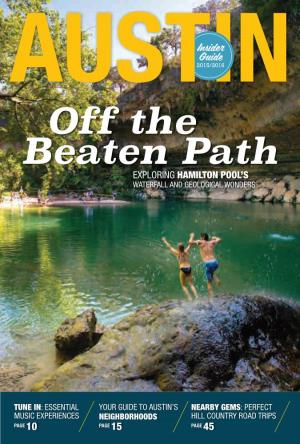 Off the Beaten Path EXPLORING HAMILTON POOL’S WATERFALL and GEOLOGICAL WONDERS