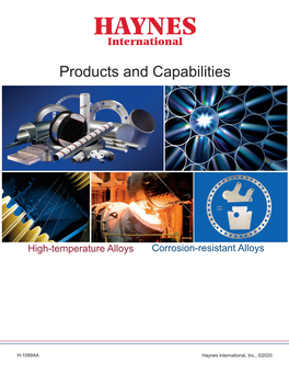 Products and Capabilities