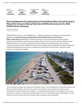 The Food Network & Cooking Channel South Beach Wine & Food