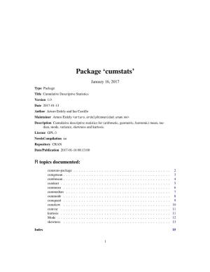 Package 'Cumstats'