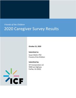 Friends of the Children 2020 Caregiver Survey Results