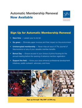 Automatic Membership Renewal Now Available