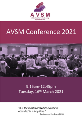 AVSM Conference 2021