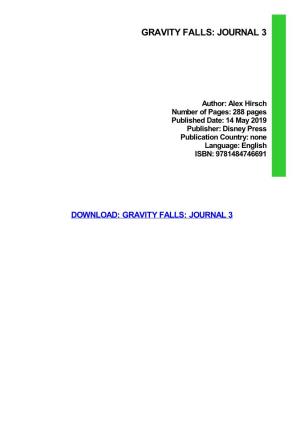 {TEXTBOOK} Gravity Falls: Journal 3 Ebook, Epub