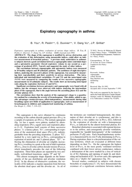 Expiratory Capnography in Asthma