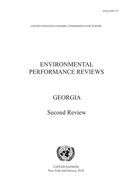 ENVIRONMENTAL PERFORMANCE REVIEWS GEORGIA Second Review