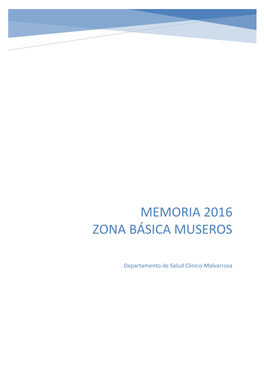 Memoria 2016 Zona Básica Museros