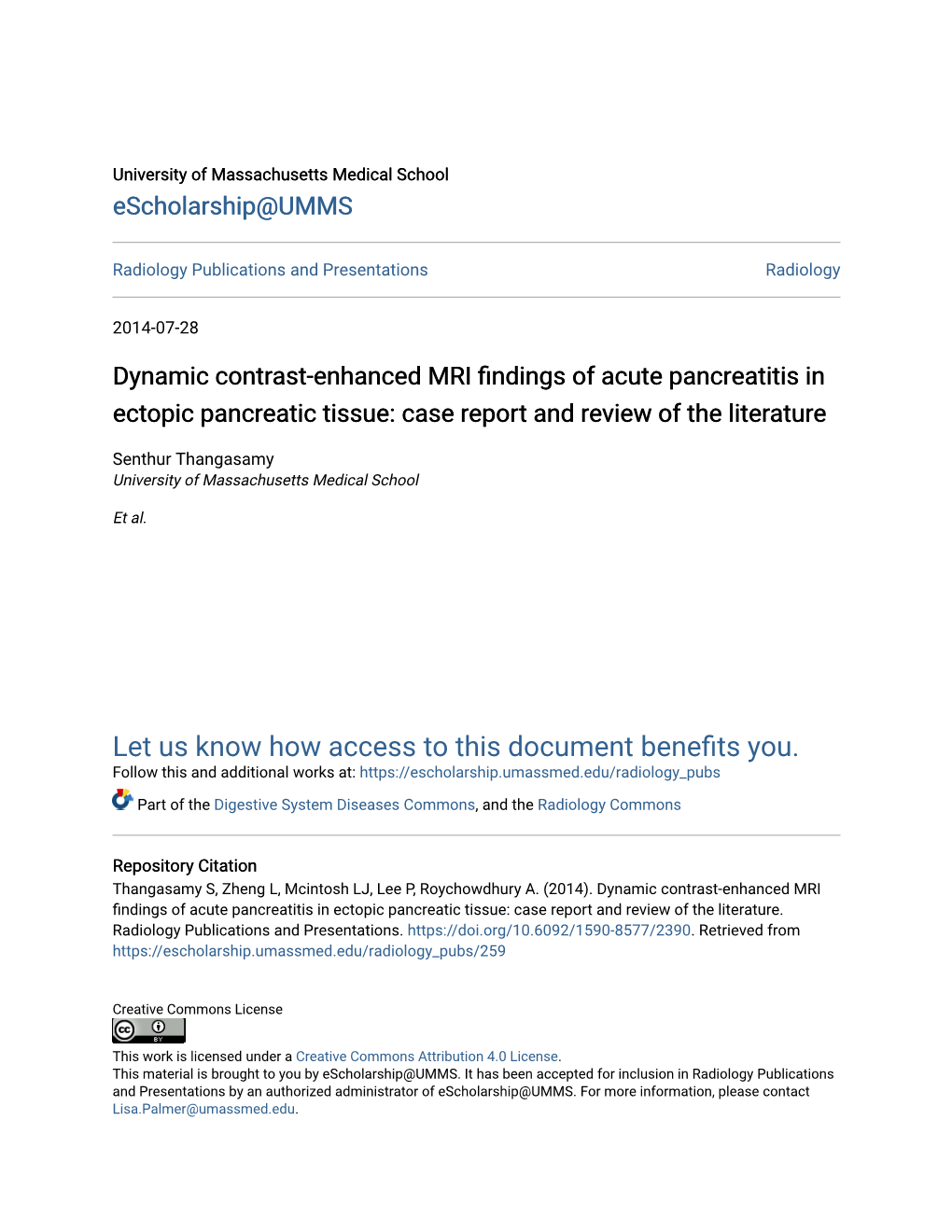 Dynamic Contrast-Enhanced MRI Findings of Acute Pancreatitis in Ectopic Pancreatic Tissue: Case Report and Review of the Literature