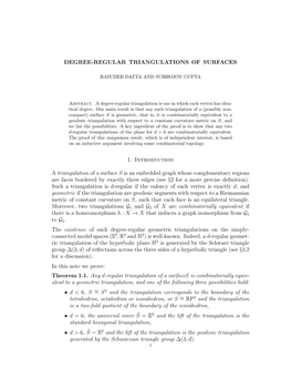 Degree-Regular Triangulations on Surfaces