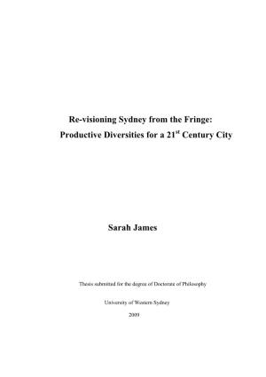 Re-Visioning Sydney from the Fringe: Productive Diversities for a 21St Century City