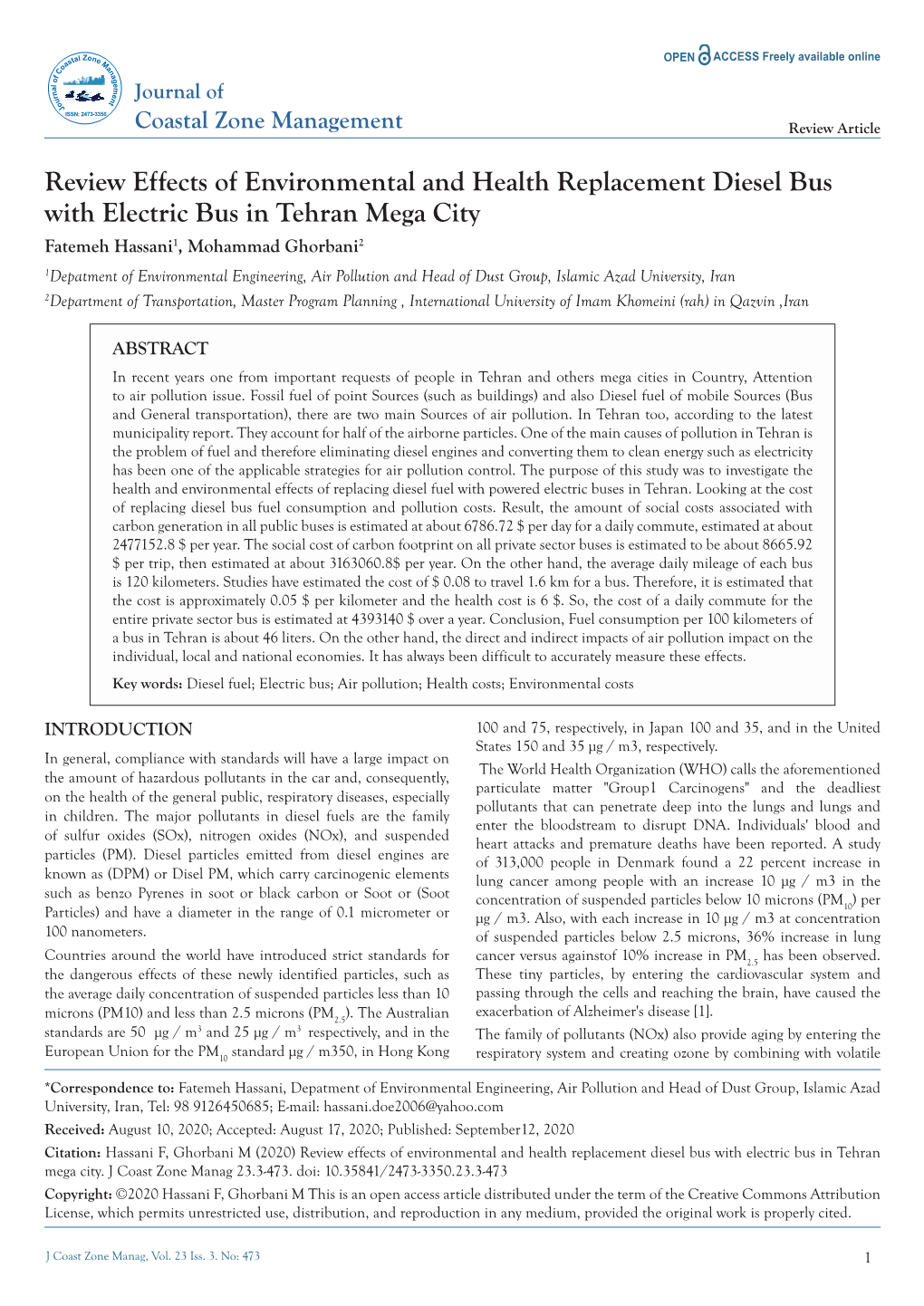 Review Effects of Environmental and Health