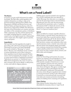 What's on a Food Label?