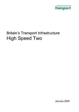 Britains Transport Infrastructure: High Speed