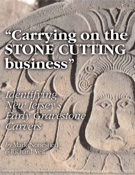 Carrying on the STONE CUTTING Business