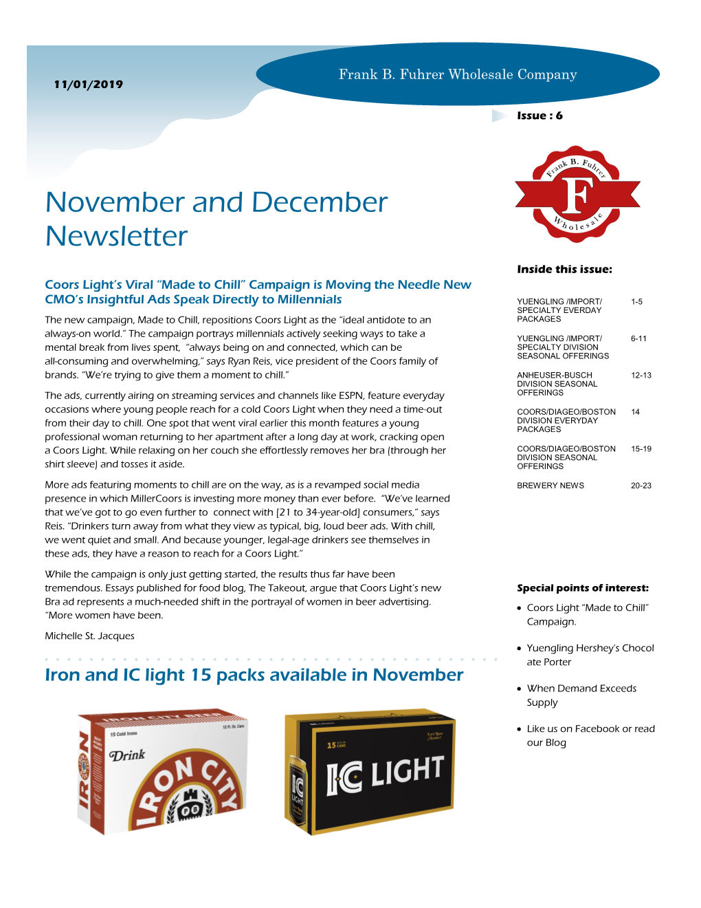 November and December Newsletter