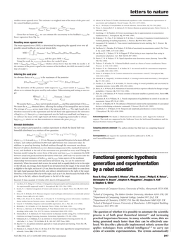 Functional Genomic Hypothesis Generation and Experimentation By