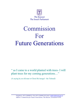 Amendment on the Commission for Future Generations