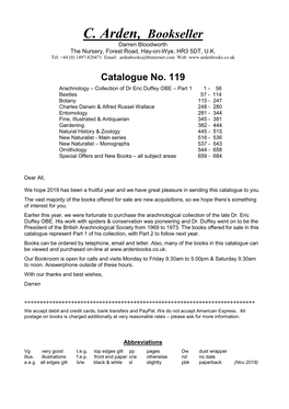 Catalogue No. 119