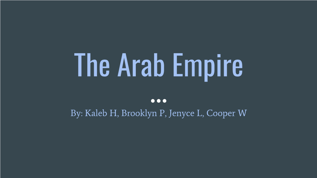 The Arab Empire