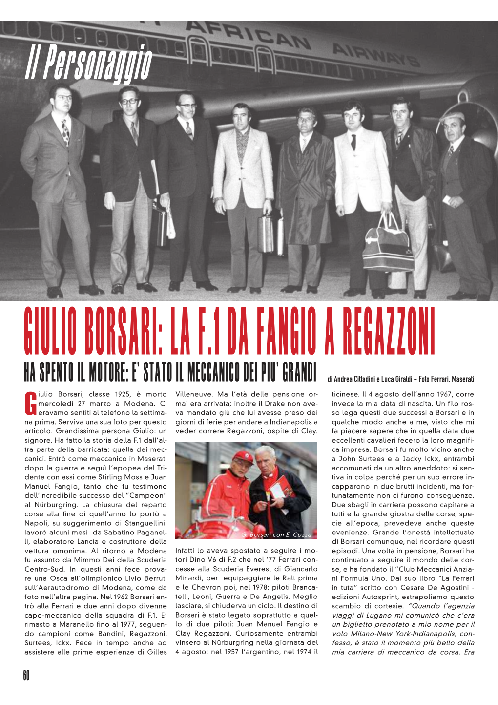 Giulio Borsari: La F.1 Da Fangio a Regazzoni