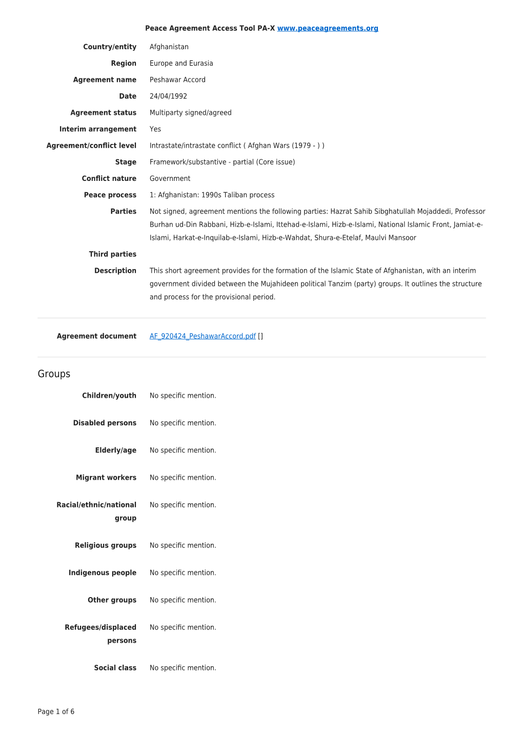 Export Agreement Coding (PDF)