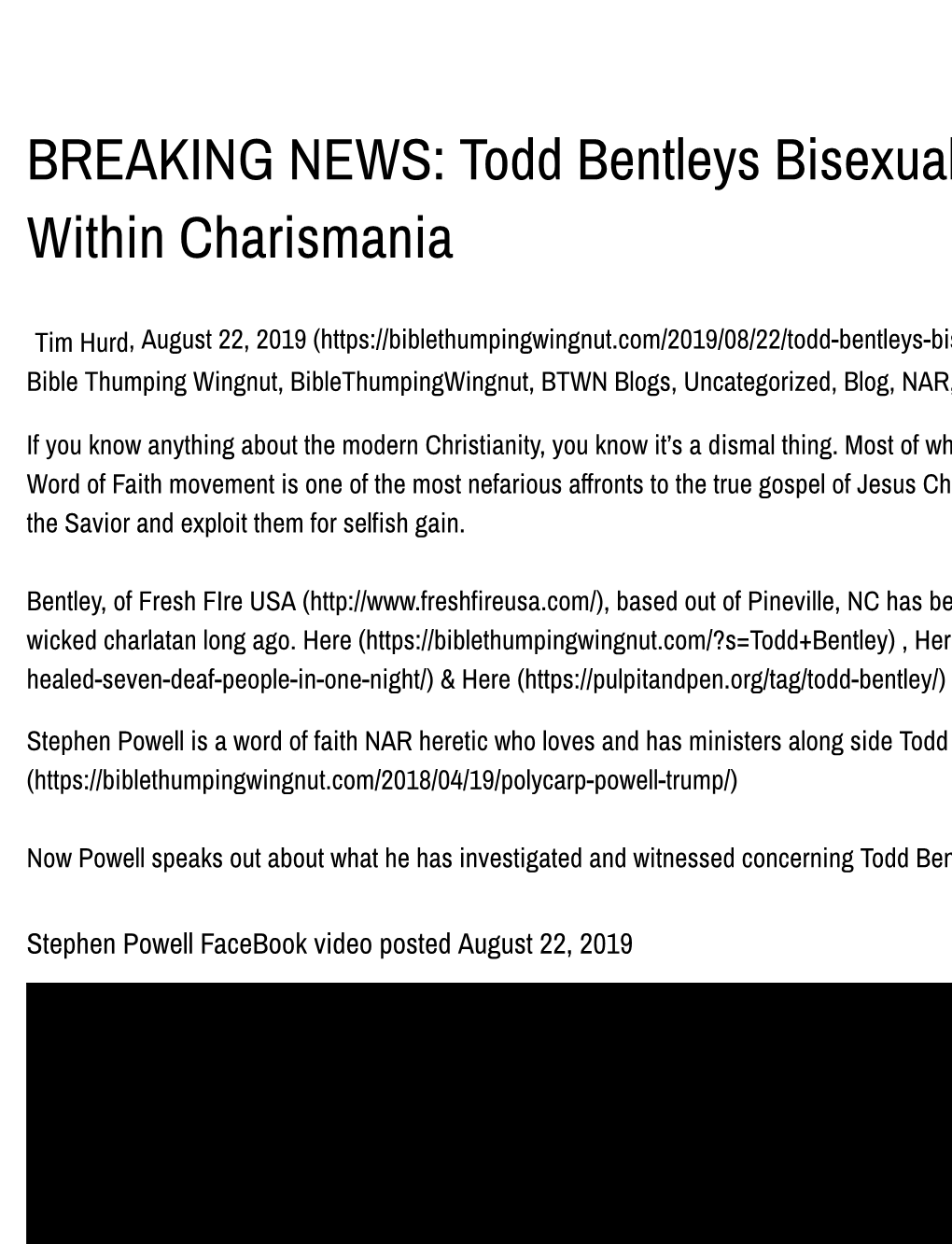 Todd Bentleys Bisexual Open Marriag Within Charismania