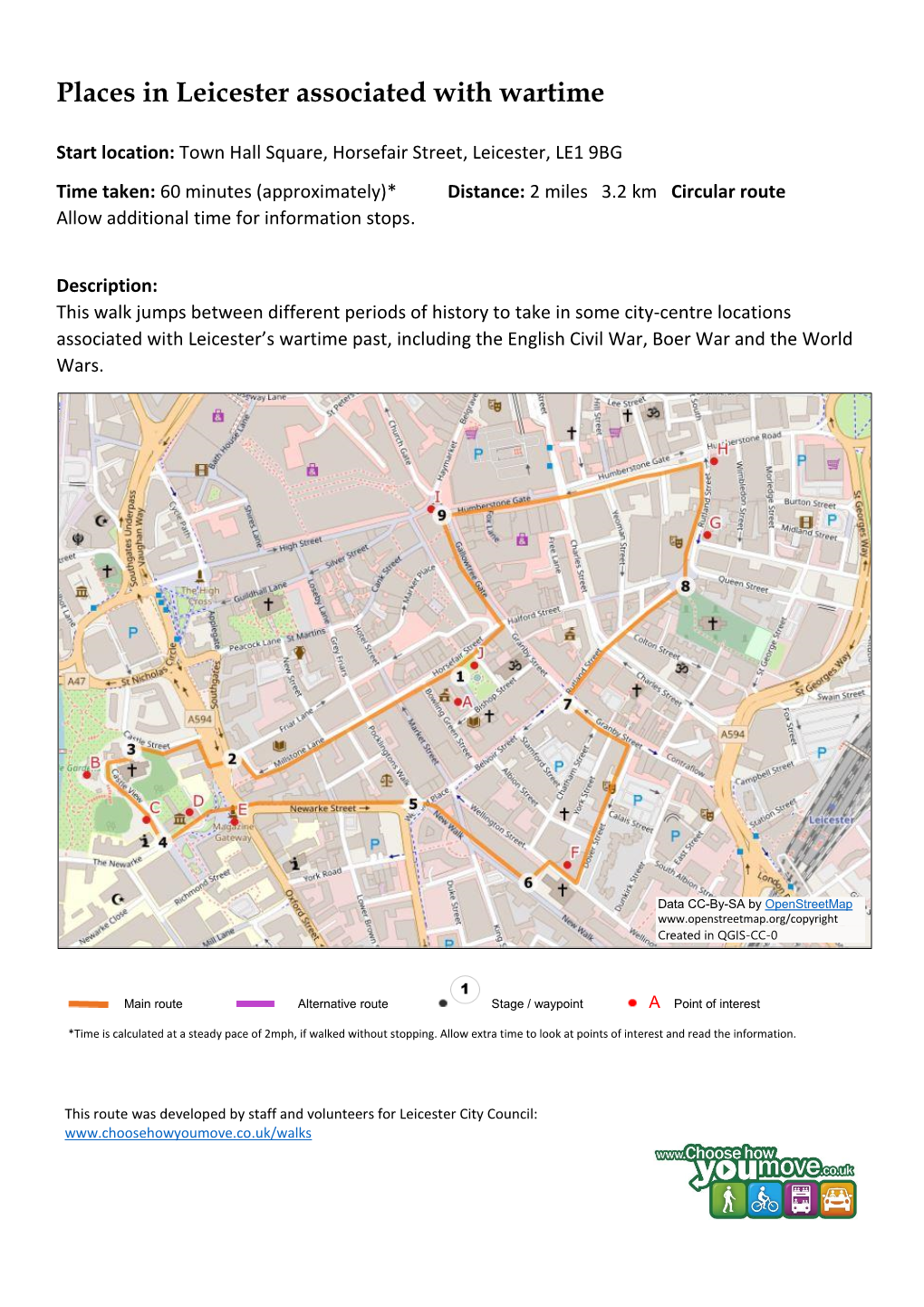 Places in Leicester Associated with Wartime