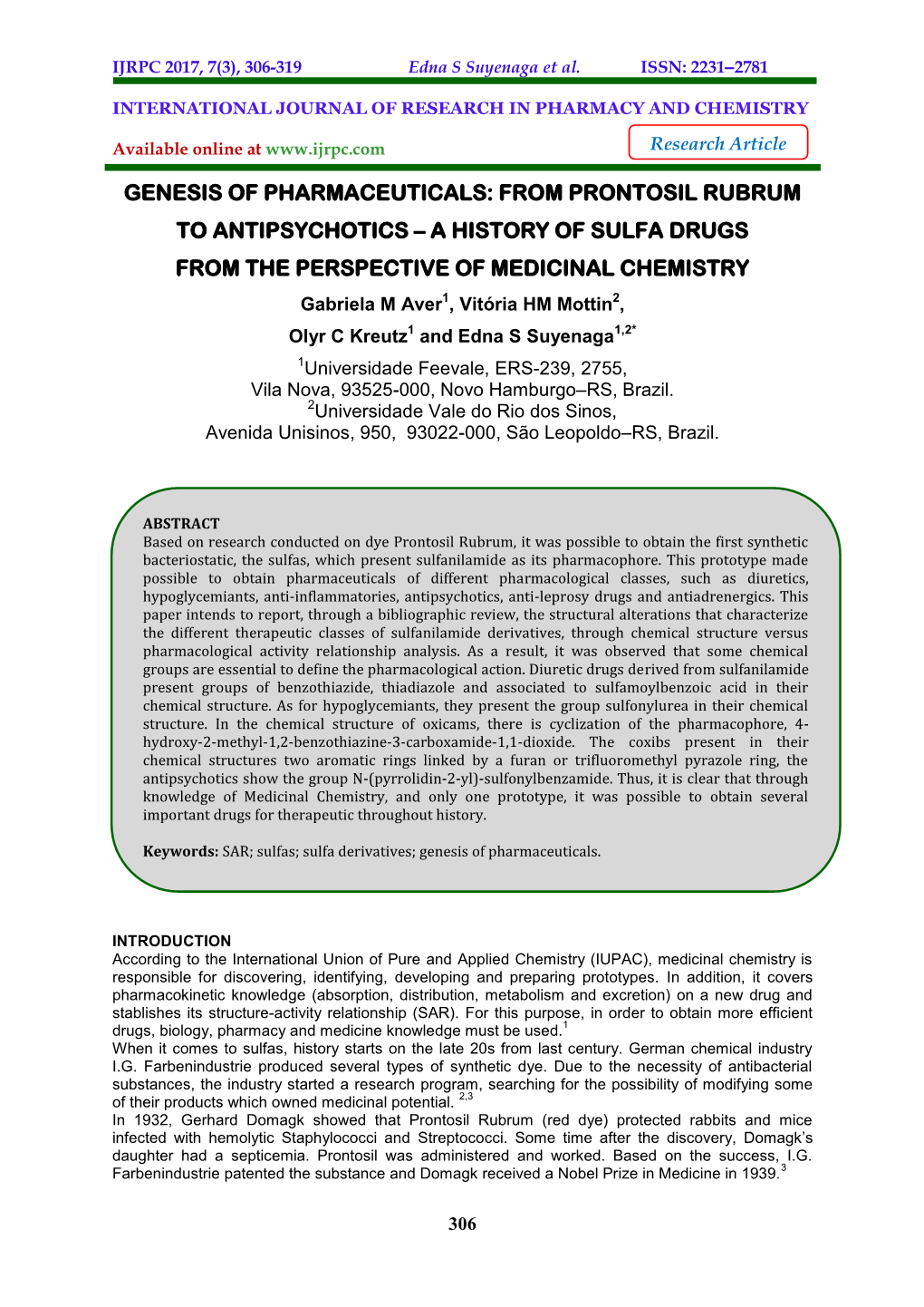 From Prontosil Rubrum to Antipsychotics