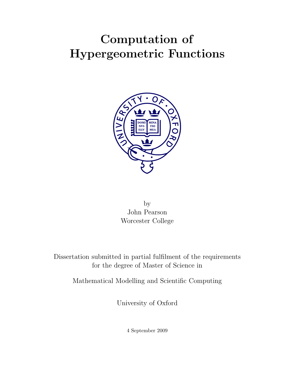 Computation of Hypergeometric Functions